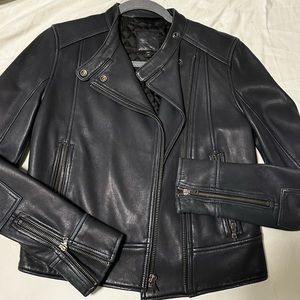 Genuine leather GAP moto jacket